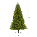 Nearly Natural 6ft. Sun Valley Fir Artificial Christmas Tree with 300 Clear LED Lights - Thumbnail 2