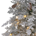 Nearly Natural 6ft. Flocked Montana Down Swept Spruce Artificial Christmas Tree with 250 Clear LED Lights - Thumbnail 3