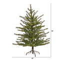 Nearly Natural 4ft. Vancouver Mountain Pine Artificial Christmas Tree with 100 Clear Lights and 374 Bendable Branches - Thumbnail 2