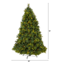 6.5ft North Carolina Pine Artificial Christmas Tree with LED Lights - Thumbnail 2