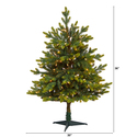 Nearly Natural 3ft. North Carolina Fir Artificial Christmas Tree with 150 Clear Lights and 563 Bendable Branches - Thumbnail 2