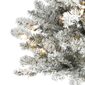 Nearly Natural 3ft. Flocked West Virginia Spruce Artificial Christmas Tree with 50 Clear Lights and 142 Bendable Branches - Thumbnail 3