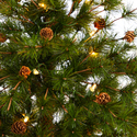 Nearly Natural 3ft. Colorado Mountain Pine Artificial Christmas Tree with 50 Clear Lights, 171 Bendable Branches and Pine Cones - Thumbnail 3