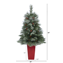44in French Alps Mountain Pine Artificial Christmas Tree - Thumbnail 2