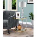 Convenience Concepts Royal Crest 2 Tier Acrylic Glass End Table, Rose Gold/Glass - Thumbnail 2