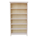 International Concepts 72" Shaker Bookcase - Solid Wood Furniture - Thumbnail 2