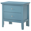 Glory Furniture Teal Nightstand - Modern Bedroom Furniture - Thumbnail 2