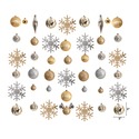 Nearly Natural Holiday Deluxe Shatterproof, 60 Count Christmas Tree Ornament Box Set, Re-Useable Container - Thumbnail 2