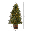 5ft Pre-Lit Artificial Christmas Porch Tree with 200 LED Lights - Thumbnail 2