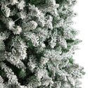 Nearly Natural 10ft. Slim Flocked Montreal Fir Artificial Christmas Tree with 800 Warm White LED Lights and 2420 Bendable Branches - Thumbnail 5