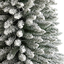 Nearly Natural 11ft. Flocked Pencil Artificial Christmas Tree with 850 Clear Lights and 1435 Bendable Branches - Thumbnail 5