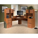 American Furniture Classics L-Shaped Desk with Hutches - Corner Workstation Thumbnail - 1