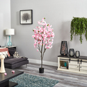 Nearly Natural 6ft. Cherry Blossom Artificial Tree - Thumbnail 4