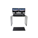 Standing Desk Converter Adjustable Height with Keyboard Tray and Anti Fatigue Mat - Thumbnail 2