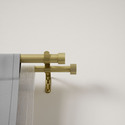 Brass Adjustable Double Curtain Rod Set 120-180 - Umbra - Thumbnail 4