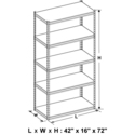 King's Rack Adjustable 5-Tier Storage Rack - 72" Tall - Thumbnail 3