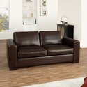 Naomi Home Freya Oversized Genuine Leather Loveseat – Elegant Design and Luxurious Comfort Thumbnail - 1