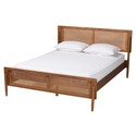 Baxton Studio Gardwin Mid-Century Modern Ash Walnut Finished Wood Queen Size Platform Bed Thumbnail - 1