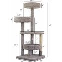 New Cat Condos Sturdy Wood Cat Tower with Beds & Scratching Posts - Thumbnail 2