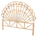 bali & pari Rasima Modern Bohemian Natural Rattan Queen Size Standalone Headboard Thumbnail - 1
