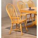 Sunset Trading Windsor Dining Chair - Solid Oak & Comfort Back - Thumbnail 2