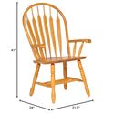 Sunset Trading Windsor Dining Chair - Solid Oak & Comfort Back - Thumbnail 5