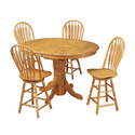 Sunset Trading Oak Selections 24" Swivel Barstool | Counter Height Stool | Light Oak - Thumbnail 6