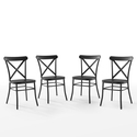 Crosley Camille 4-Piece Metal Dining Chair Set Matte Black - 4 Chairs - Thumbnail 3