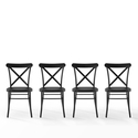 Crosley Camille 4-Piece Metal Dining Chair Set Matte Black - 4 Chairs - Thumbnail 4