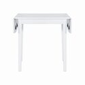 Linon White Drop Leaf Table - Torino Square - Thumbnail 14