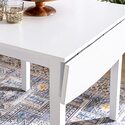 Linon White Drop Leaf Table - Torino Square - Thumbnail 5