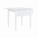Linon White Drop Leaf Table - Torino Square - Thumbnail 9
