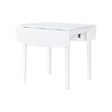 Linon White Drop Leaf Table - Torino Square - Thumbnail 10
