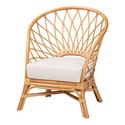 bali & pari Emmeline Bohemian Honey Rattan Accent Chair Thumbnail - 1