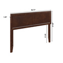 AFI, Sophia Adjustable Modern Full Wood Headboard, Walnut - Thumbnail 10