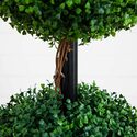 Nearly Natural 5ft. Artificial Triple Ball Boxwood Topiary Tree (Indoor/Outdoor) - Thumbnail 4