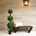 Nearly Natural 5ft. Artificial Triple Ball Boxwood Topiary Tree (Indoor/Outdoor) - Thumbnail 5