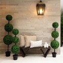 Nearly Natural 5ft. Artificial Triple Ball Boxwood Topiary Tree (Indoor/Outdoor) - Thumbnail 7