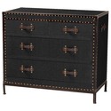 Baxton Studio Benton Vintage Black Canvas 4-Drawer Storage Cabinet Thumbnail - 1