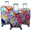 Expandable Spinner Luggage Set 3 Piece Polycarbonate Shell - Ec World Imports Thumbnail - 1