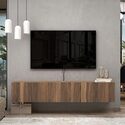Atelier Mobili Floating TV Stand - Modern Walnut Entertainment Center - Thumbnail 2