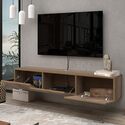 Atelier Mobili Floating TV Stand - Modern Walnut Entertainment Center - Thumbnail 3