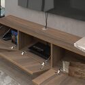 Atelier Mobili Floating TV Stand - Modern Walnut Entertainment Center - Thumbnail 4