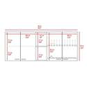 TUHOME portofino 150 four-door wall cabinet white - Thumbnail 3