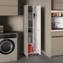 FM FURNITURE Norway Broom Closet Pantry, Five Shelves, Double Door Cabinet, Four Legs - Thumbnail 4