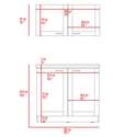 FM FURNITURE Perseus CabinetSet, Two Parts Set - Thumbnail 6