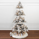 Luxen Home Flocked Christmas Tree - 7.5ft Pre-Lit Pine Tree - Thumbnail 6