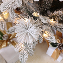 Luxen Home Flocked Christmas Tree - 7.5ft Pre-Lit Pine Tree - Thumbnail 7