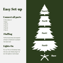Luxen Home Flocked Christmas Tree - 7.5ft Pre-Lit Pine Tree - Thumbnail 10