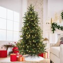 Luxen Home 6ft Pre-Lit Christmas Tree - Full Fir, Holiday Decor - Thumbnail 3
